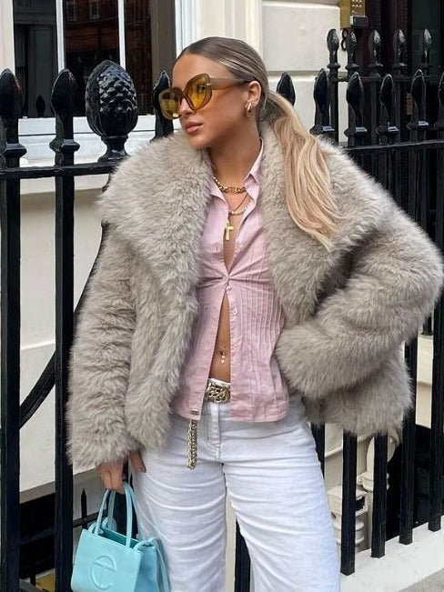 Winter Plush Lapel Coat for Soulmates & Chosen Family | same ANTHEM