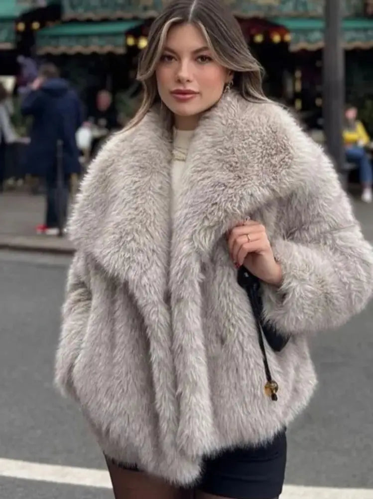 Winter Plush Lapel Coat for Soulmates & Chosen Family | same ANTHEM