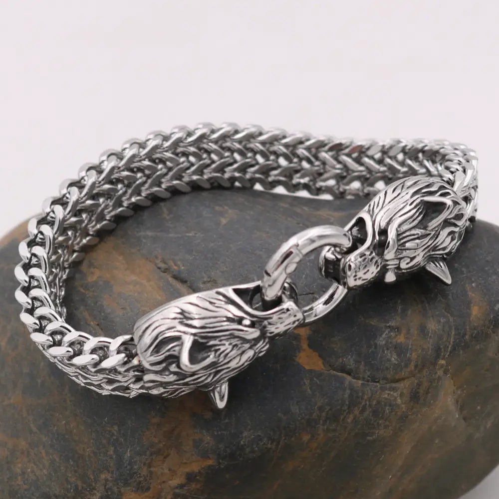 Wolf Head Titanium Steel Bracelet for Men – same ANTHEM. Soulmate Streetwear