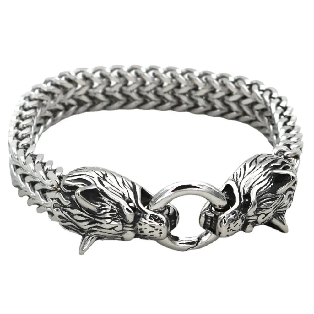 Wolf Head Titanium Steel Bracelet for Men – same ANTHEM. Soulmate Streetwear
