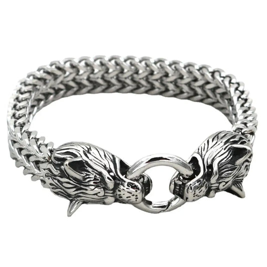 Wolf Head Titanium Steel Bracelet for Men – same ANTHEM. Soulmate Streetwear
