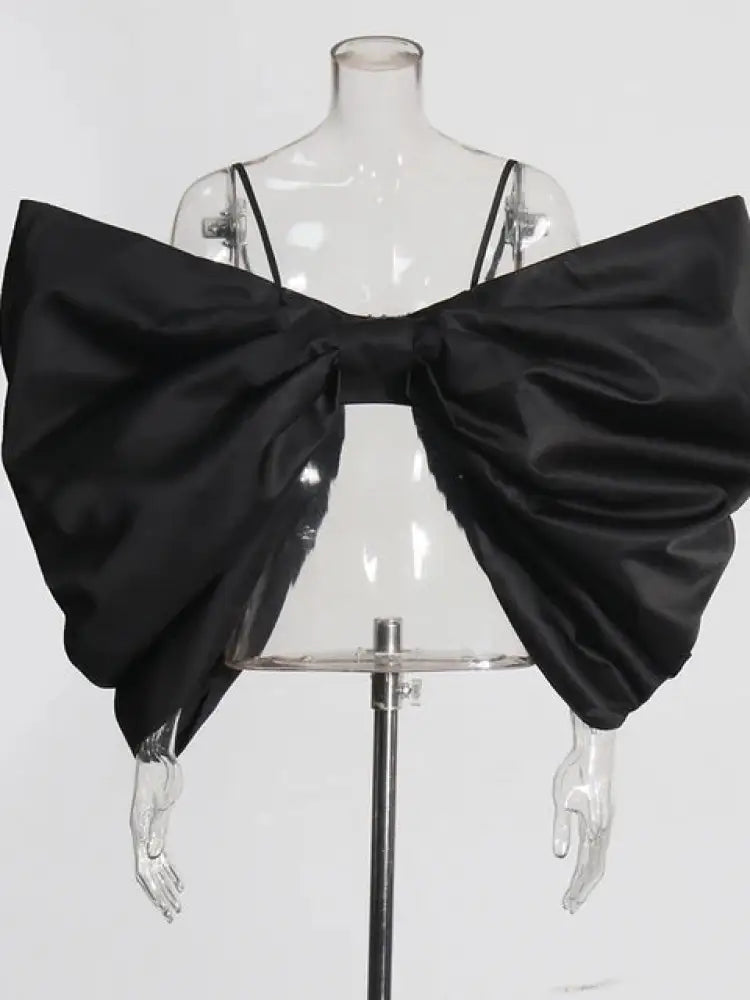 Women Bowknot Vest | same ANTHEM. - BLACK / S