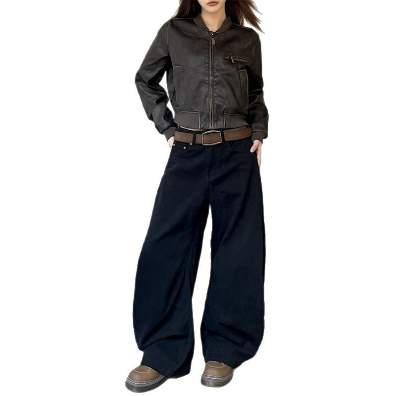 Women’s American Vintage Crumpled All-matching Loose Pants