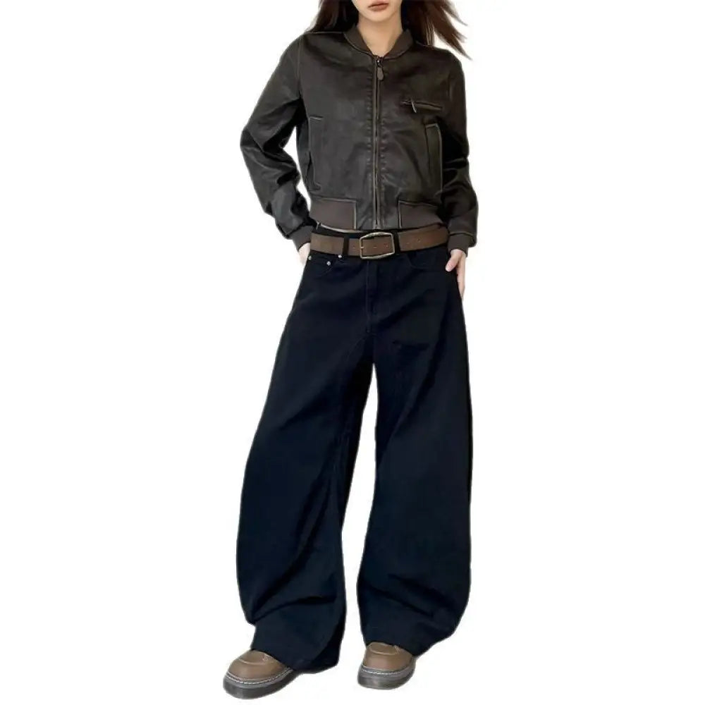 Women’s American Vintage Crumpled All-matching Loose Pants
