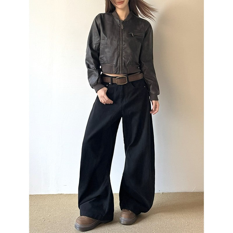 Women’s American Vintage Crumpled All-matching Loose Pants