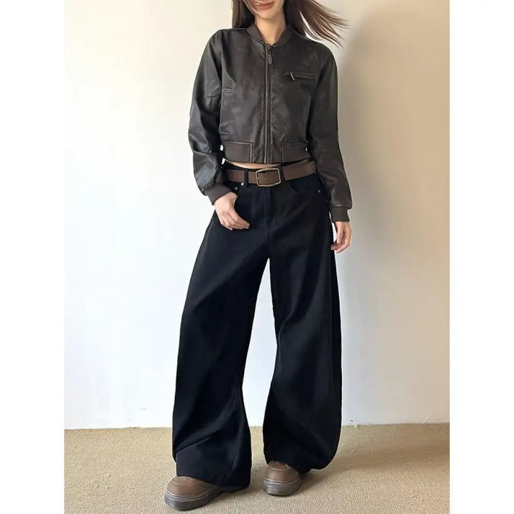 Women’s American Vintage Crumpled All-matching Loose Pants