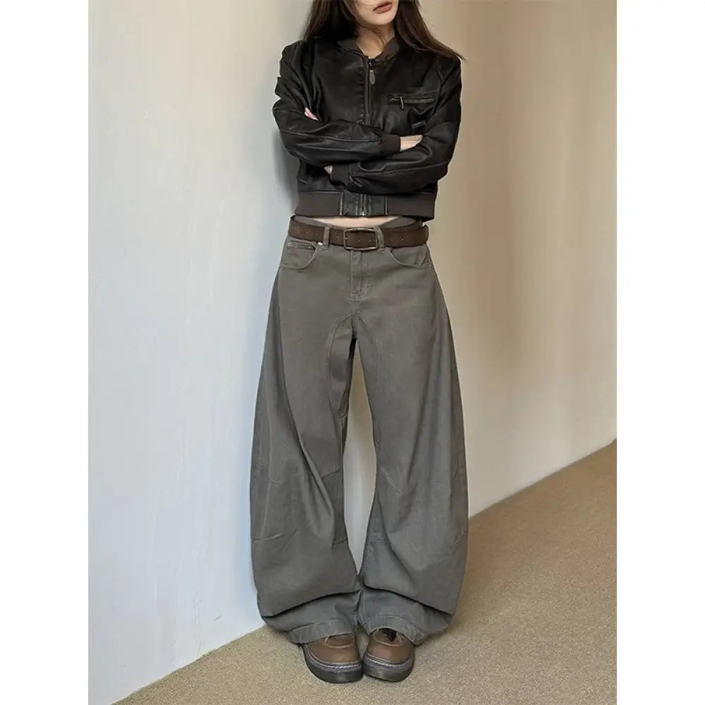 Women’s American Vintage Crumpled All-matching Loose Pants