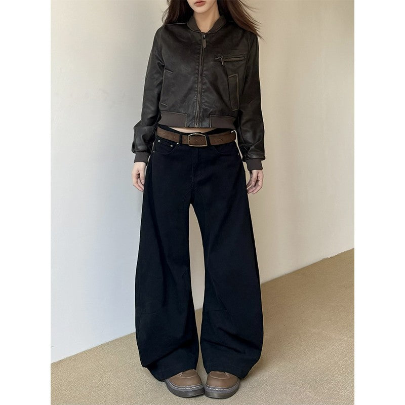 Women’s American Vintage Crumpled All-matching Loose Pants