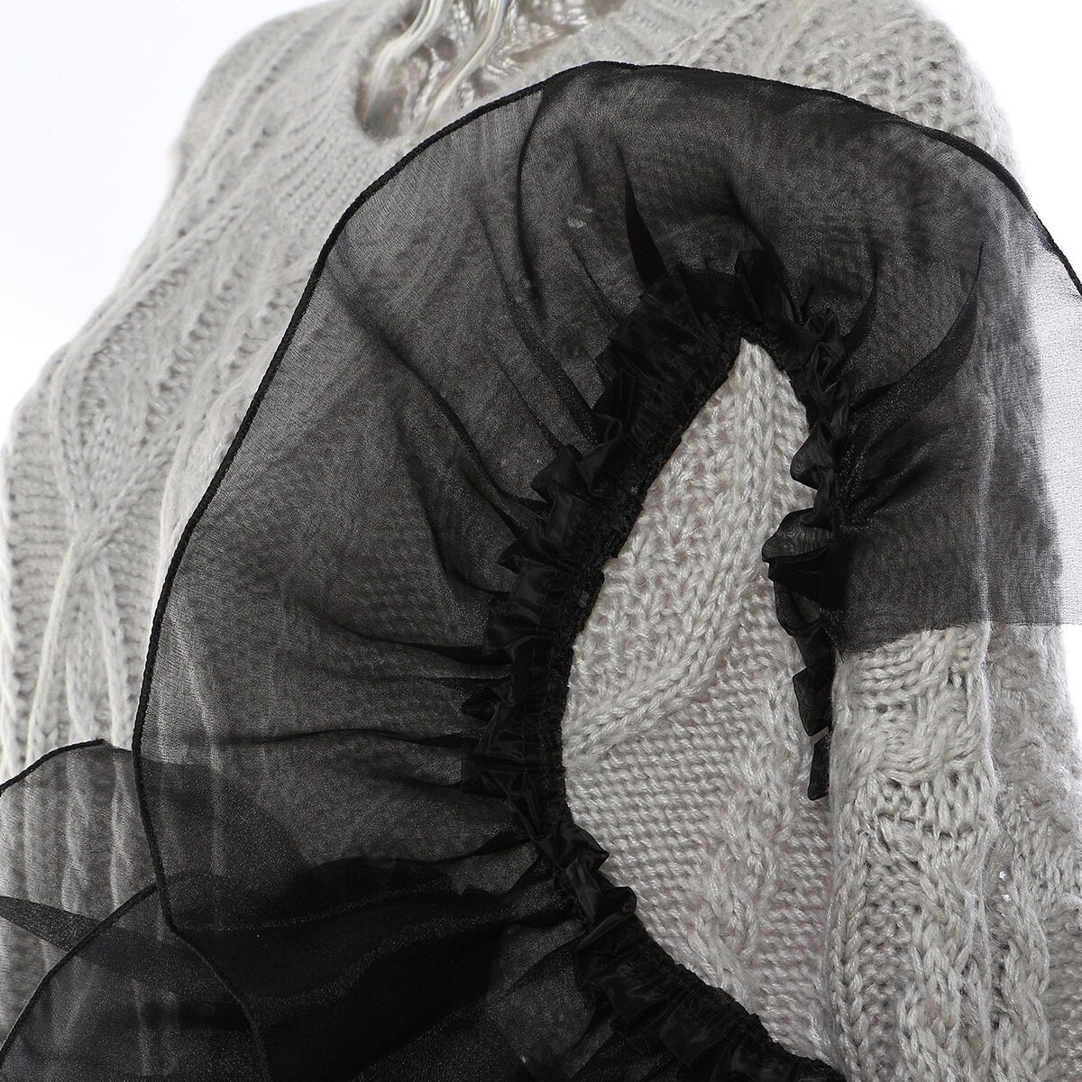 Women’s Asymmetric Wool Sweater - Ripped Meche Stitching | same ANTHEM Chic Streetwear