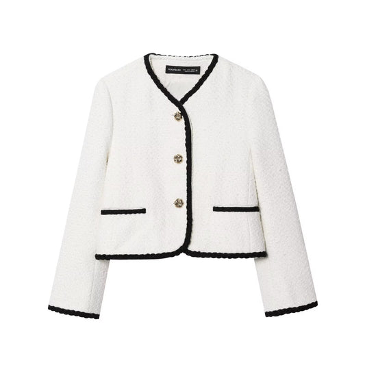 Women’s Embroidered Fleece Jacket | same ANTHEM. - White / XS