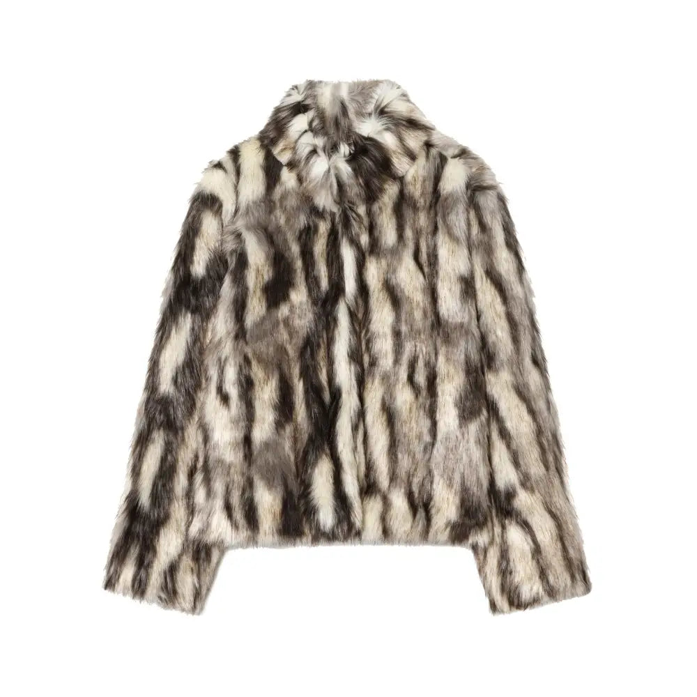 Women’s Faux Fur Effect Coat | same ANTHEM. Soulmate Streetwear - tabby cat / XS
