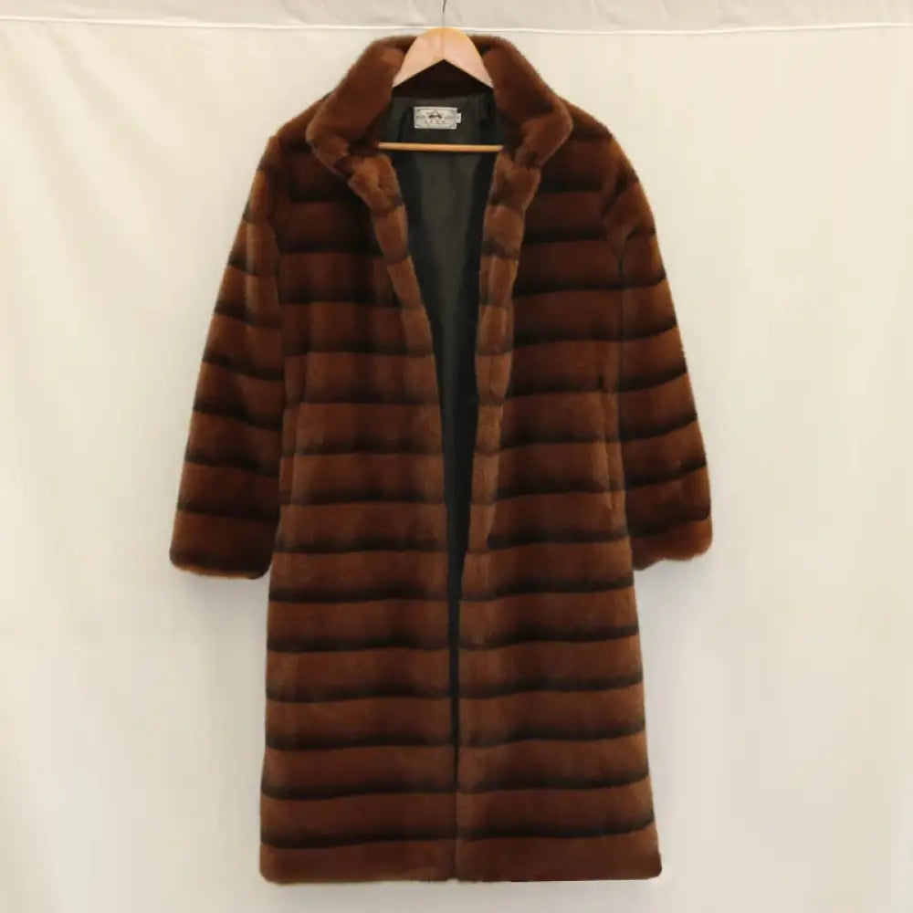 Women’s Faux Mink Fur Coat | Long Warm Winter Trench | same ANTHEM.