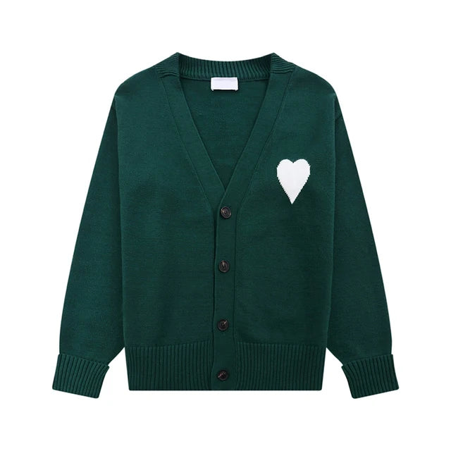 Women’s Heart Embroidered Cardigan – same ANTHEM | Dreamy Romantic French Chic for Soulmates - light green / S