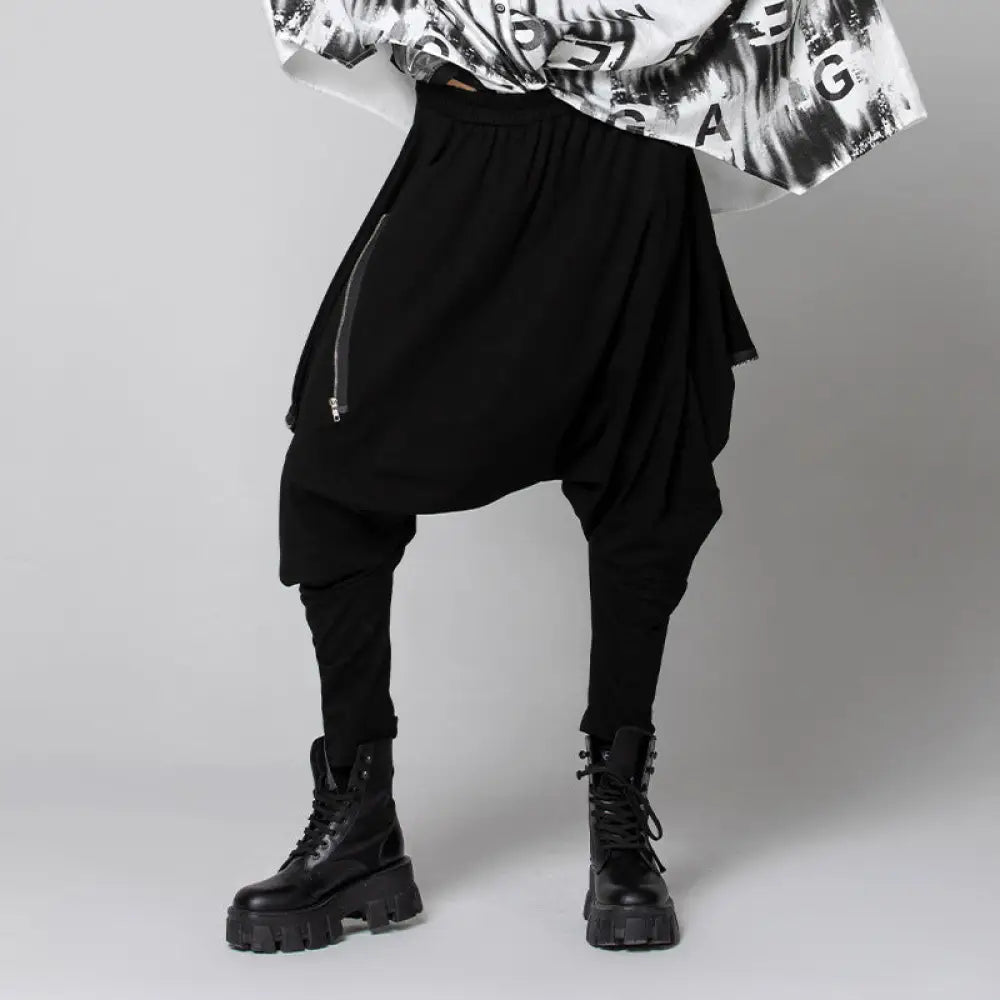 Women’s Hip-Hop Harem Pants – Loose Baggy Streetwear with Zipper | same ANTHEM. Fashion - One Size