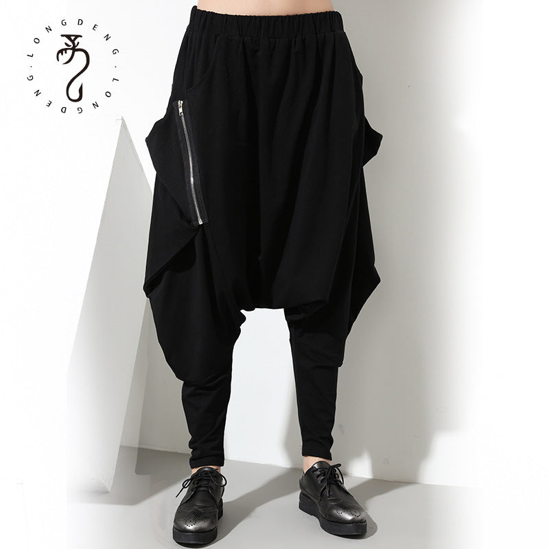 Women’s Hip-Hop Harem Pants – Loose Baggy Streetwear with Zipper | same ANTHEM. Fashion - One Size