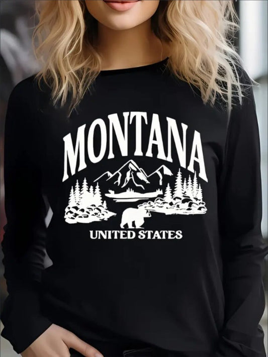 Women’s Long Sleeve Hoodless Sweatshirt - Black / 2XL