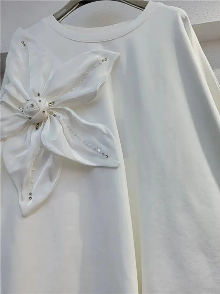 Women’s Loose Big Flower Design Top – same ANTHEM | Dreamy Romantic French Chic for Soulmates