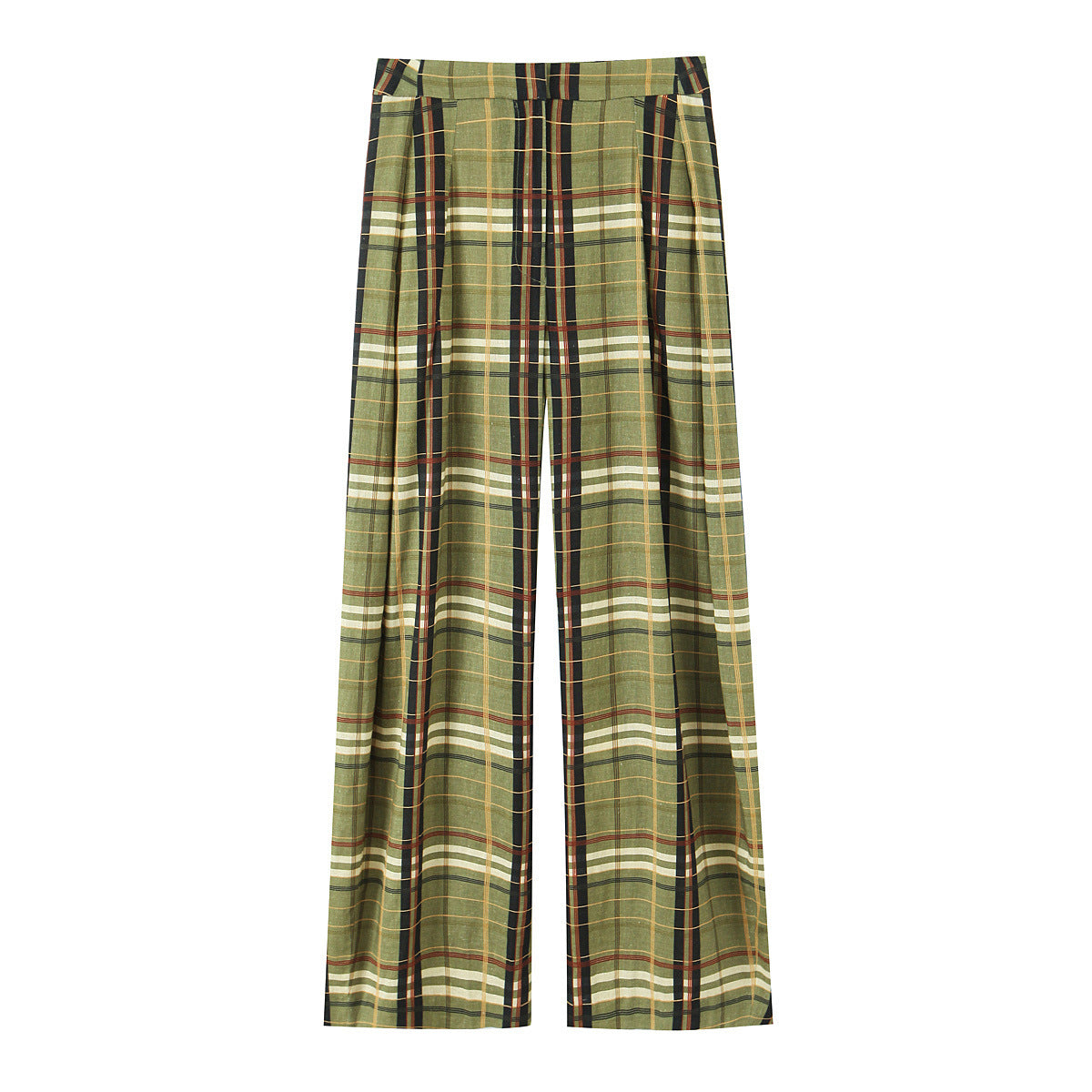 Women’s Plaid Linen Trousers | same ANTHEM. Soulmate Streetwear - Linen grid / XS