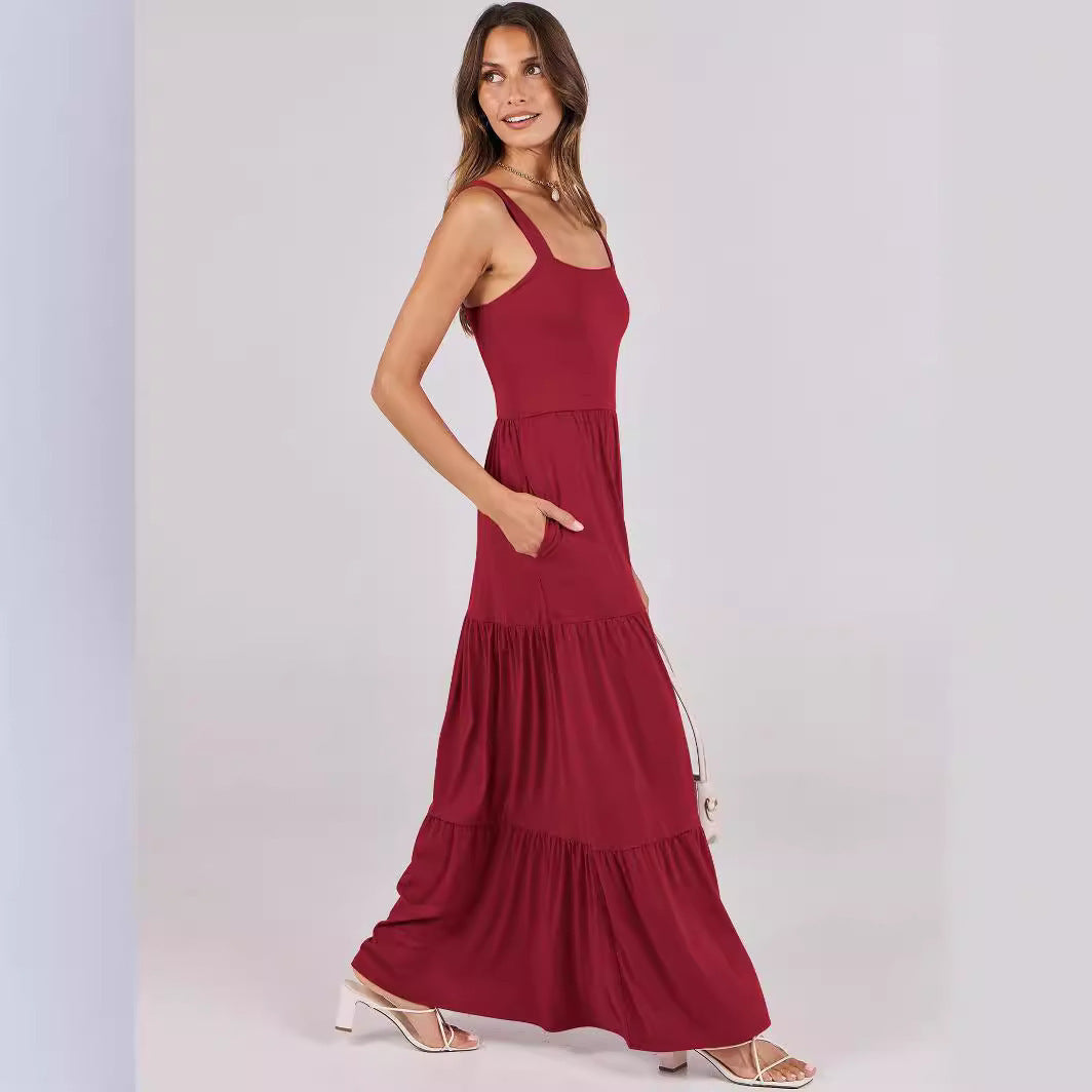 Women’s Pocket Spaghetti Straps Sleeveless Dress | Casual & Chic Everyday Wear | same ANTHEM