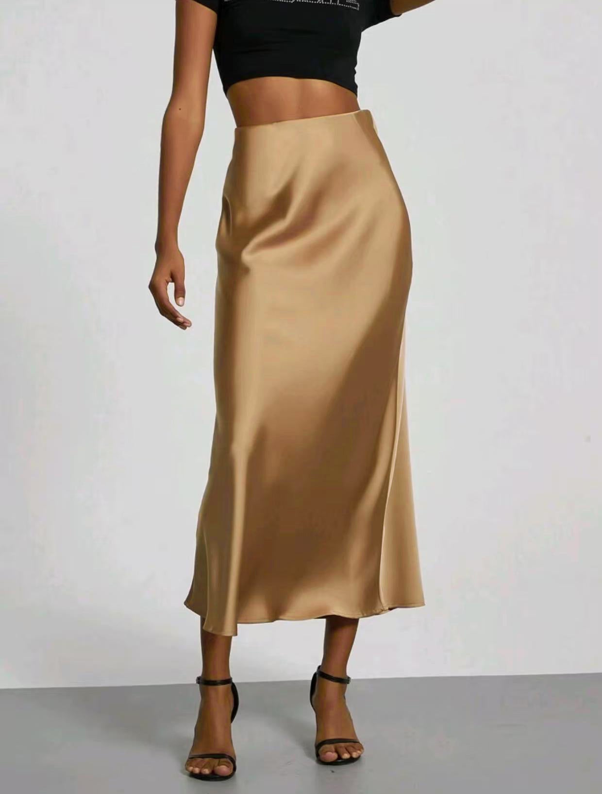 Women’s Slim Fit Sheath Skirt - Made for Lovers & Friends | Wear Your Style Sing the Same Anthem - Camel / L