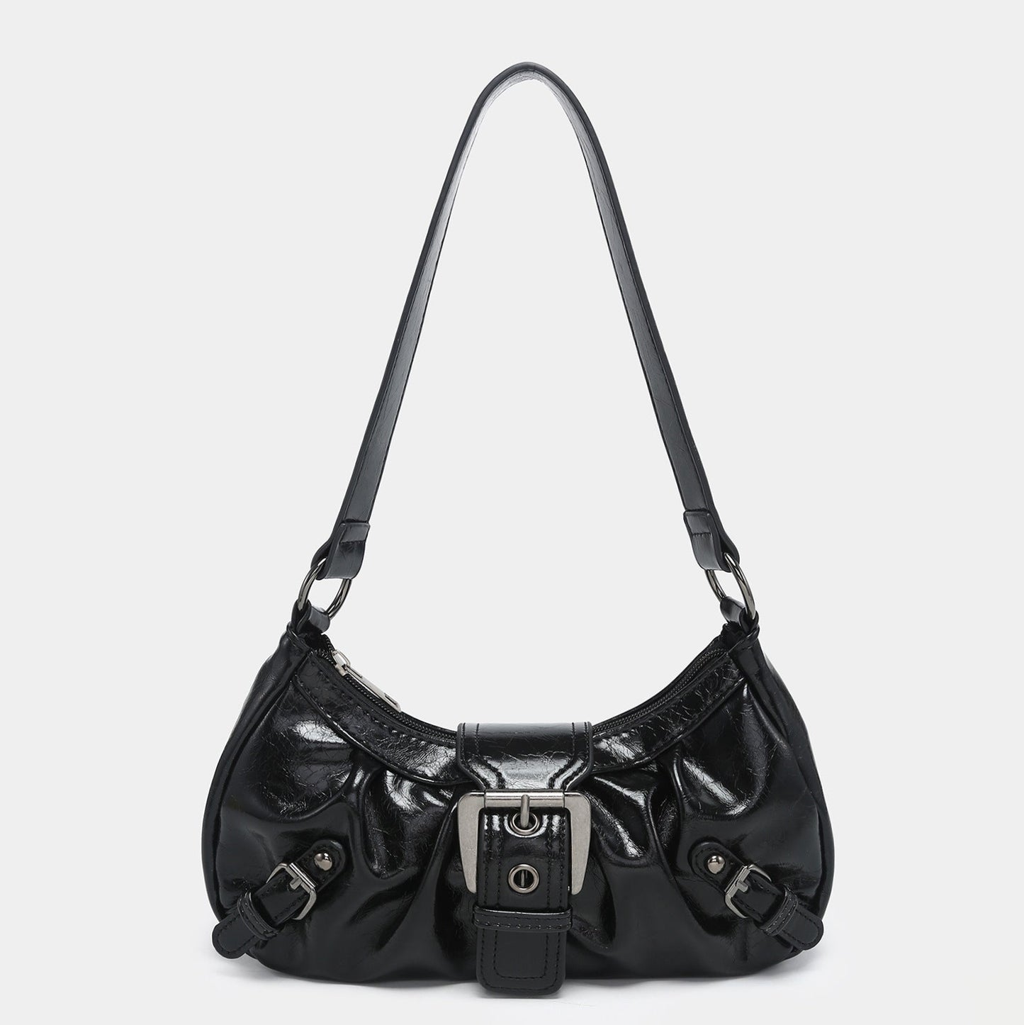 Women’s Vintage Two-Tone Leather Shoulder Bag | same ANTHEM. - Black - Bag