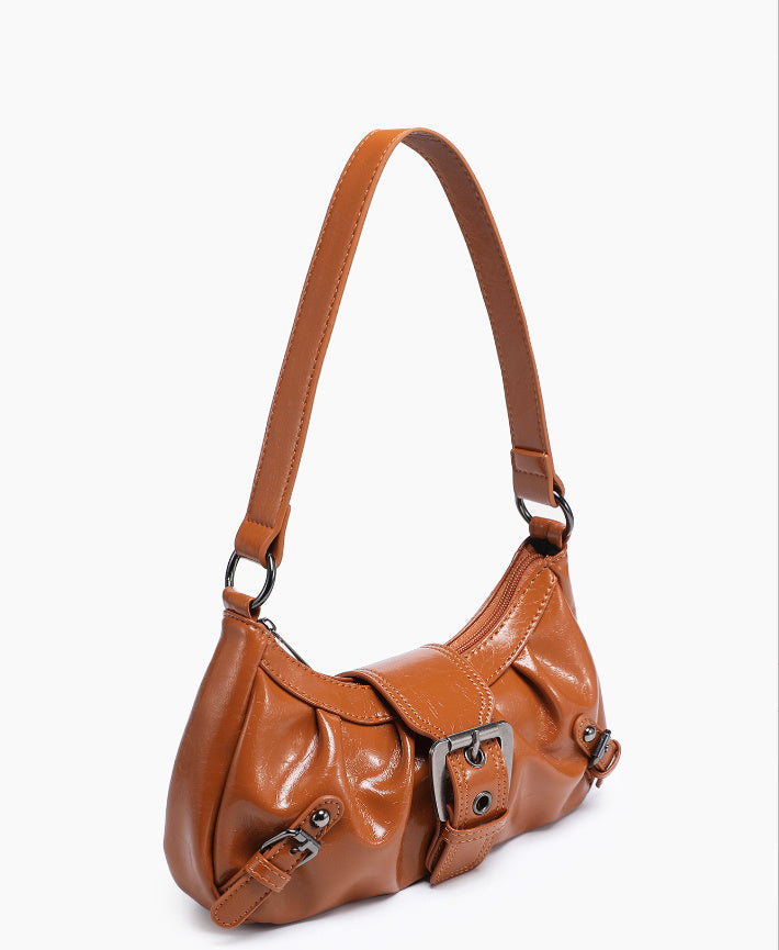 Women’s Vintage Two-Tone Leather Shoulder Bag | same ANTHEM. - Light Brown - Bag