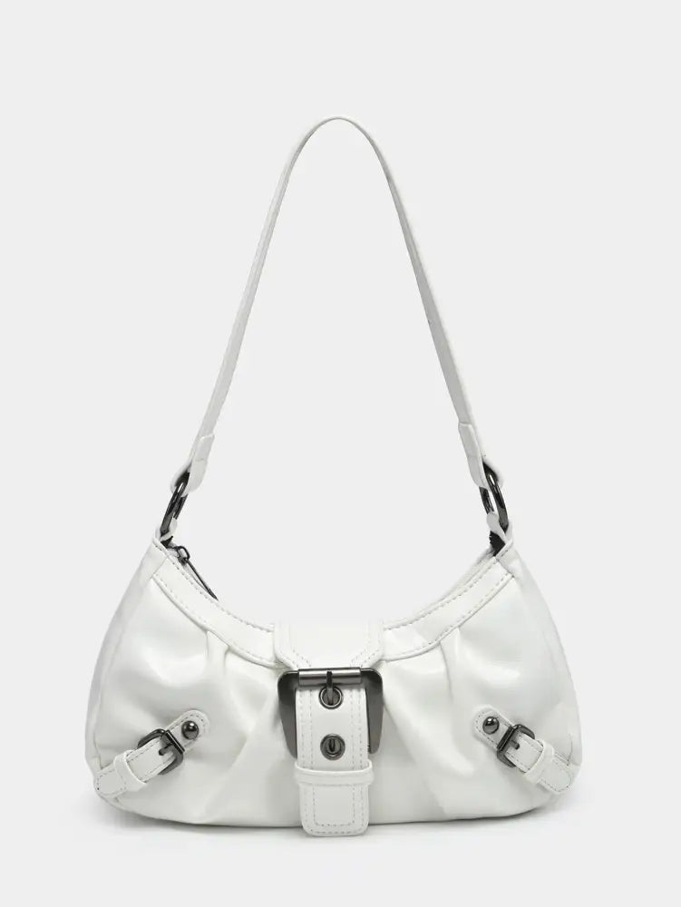 Women’s Vintage Two-Tone Leather Shoulder Bag | same ANTHEM. - White - Bag