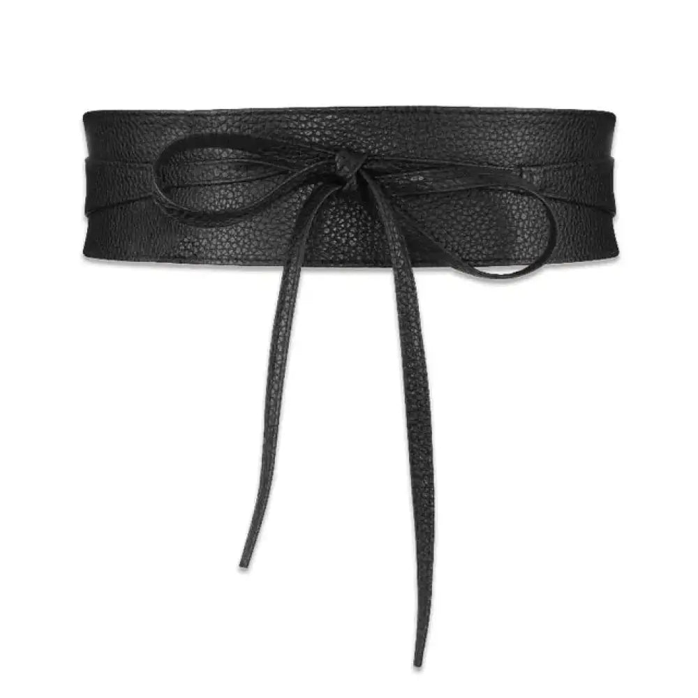 Women’s Wide Waistband Bowknot Belt | same ANTHEM - Black