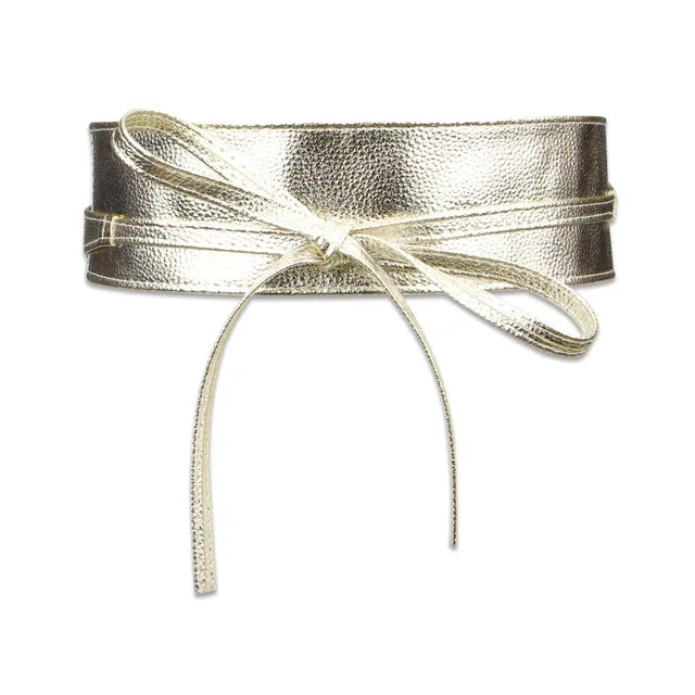 Women’s Wide Waistband Bowknot Belt | same ANTHEM - Gold