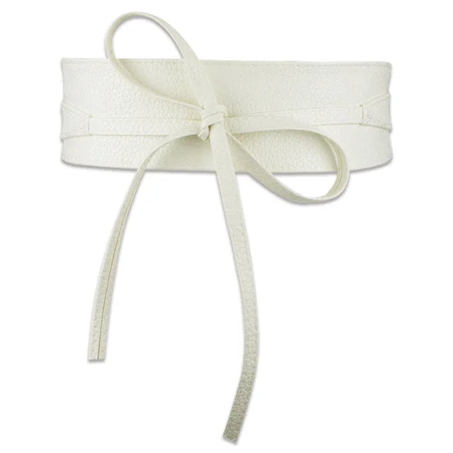 Women’s Wide Waistband Bowknot Belt | same ANTHEM - White