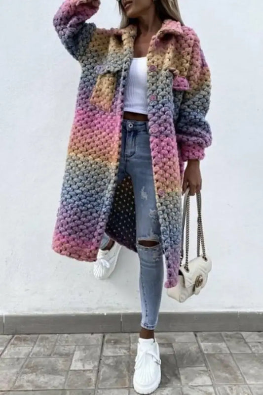 Woolen Coat Autumn And Winter European And American Style - Pink / 2XL - Bag