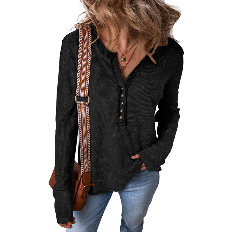 Worn-Looking Washed-Out Pullover Sweater – Casual Everyday Anthem Style for Lovers & Soulmates | same ANTHEM - Black / L