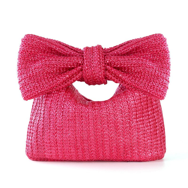 Woven Handbag | same ANTHEM. Soulmate Streetwear - Rose red / 24x6.5x14CM