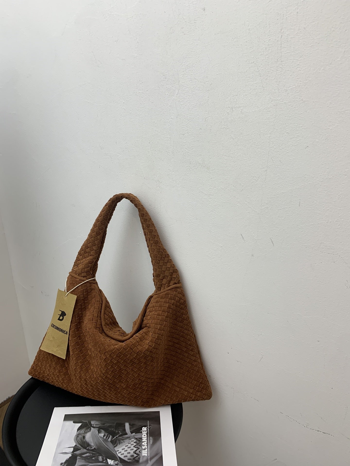 Woven Suede Tote Bag – Soulmate Streetwear Essential | same ANTHEM - brown