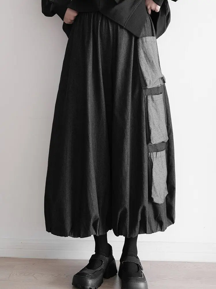 Yamamoto Black Wide-Leg Jeans – Japanese High Waist | Soulmate Streetwear | same ANTHEM. - Black / One Size
