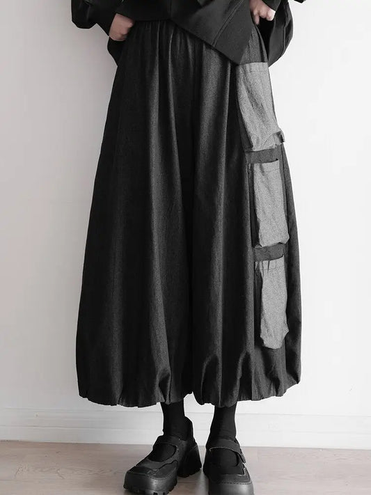 Yamamoto Black Wide-Leg Jeans – Japanese High Waist | Soulmate Streetwear | same ANTHEM. - Black / One Size