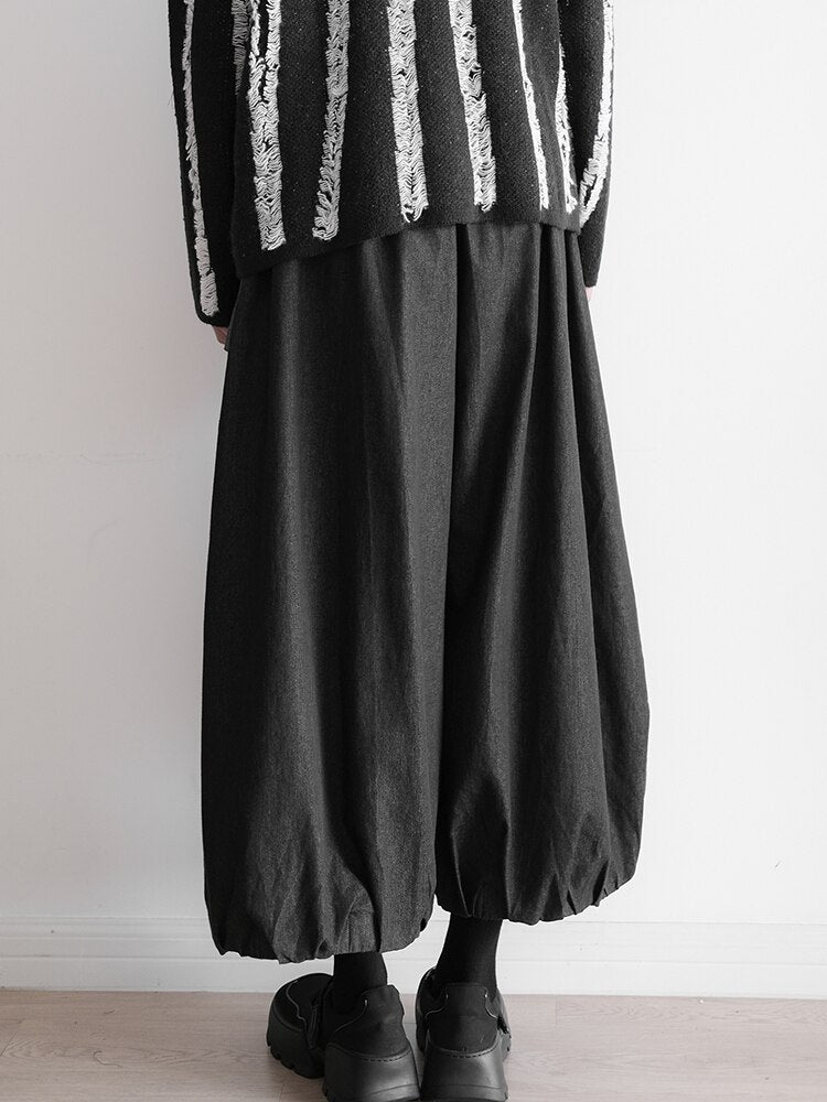 Yamamoto Black Wide-Leg Jeans – Japanese High Waist | Soulmate Streetwear | same ANTHEM. - Black / One Size