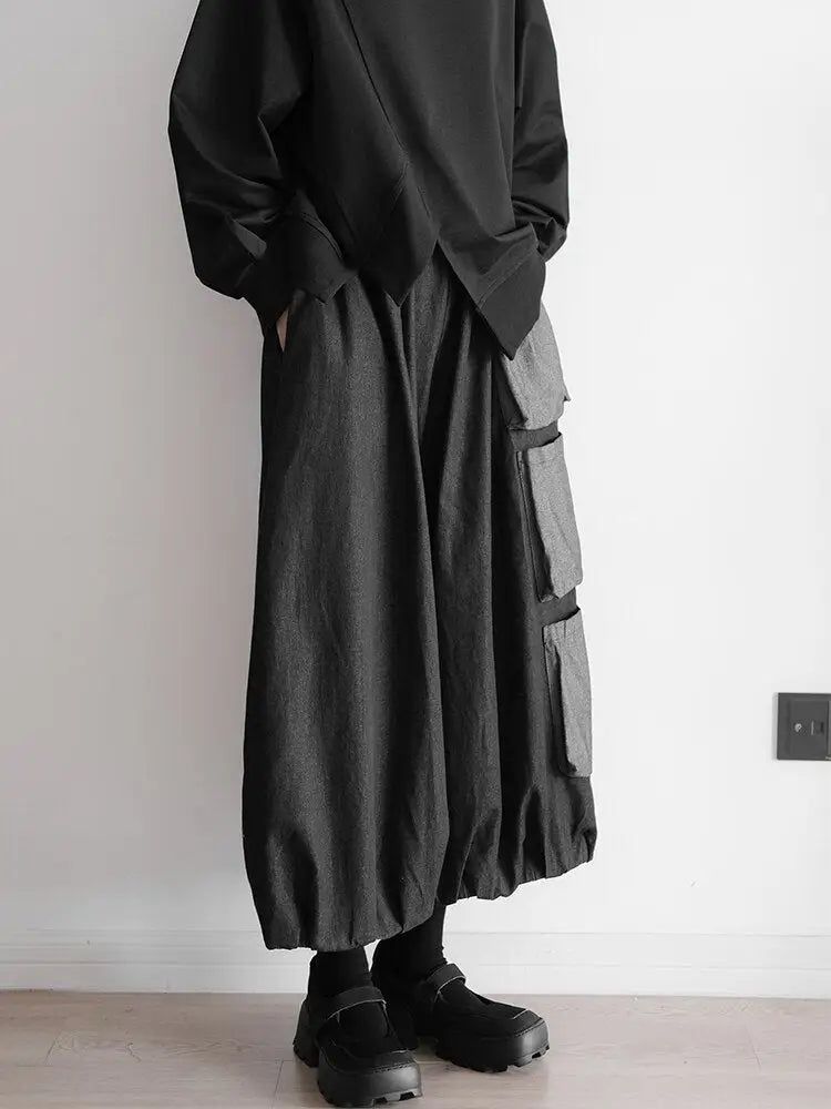 Yamamoto Black Wide-Leg Jeans – Japanese High Waist | Soulmate Streetwear | same ANTHEM. - Black / One Size