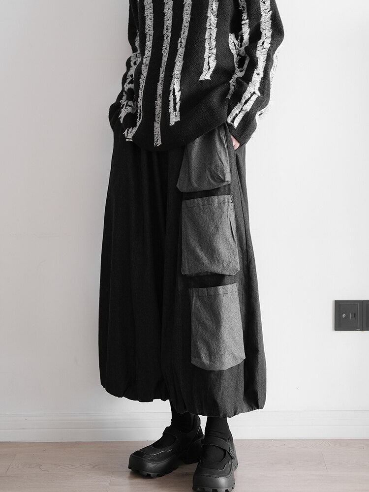 Yamamoto Black Wide-Leg Jeans – Japanese High Waist | Soulmate Streetwear | same ANTHEM. - Black / One Size