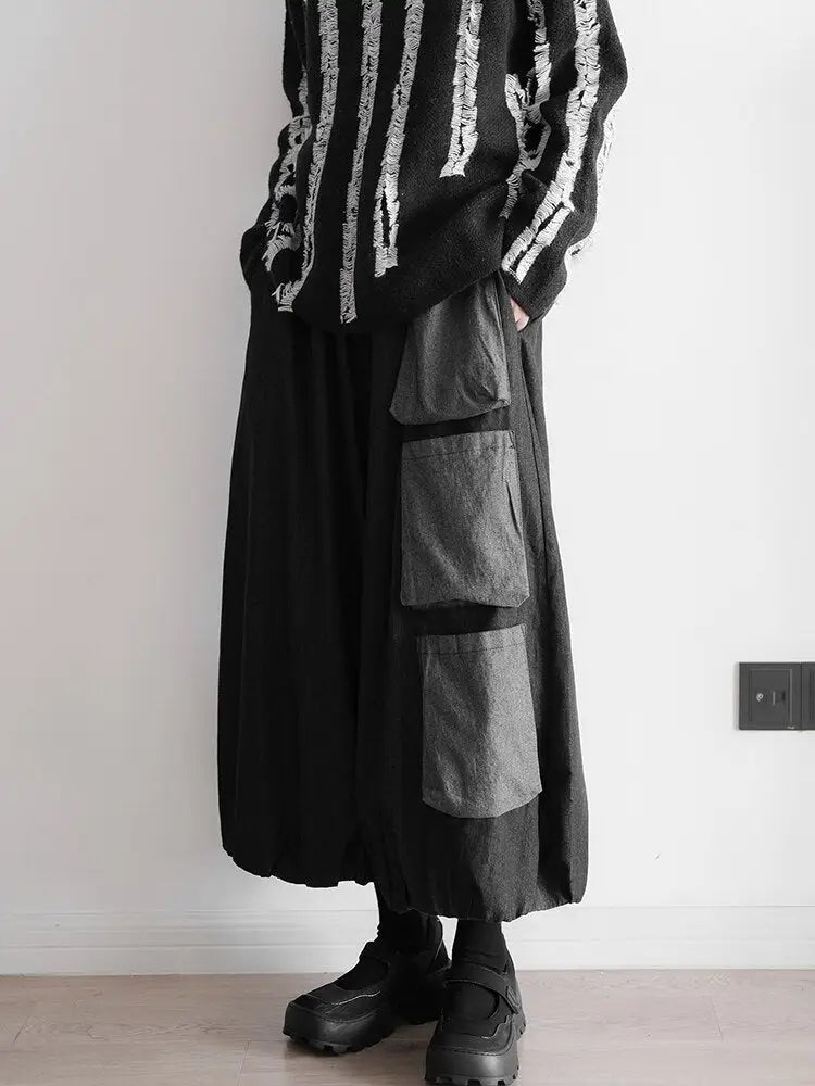Yamamoto Black Wide-Leg Jeans – Japanese High Waist | Soulmate Streetwear | same ANTHEM. - Black / One Size