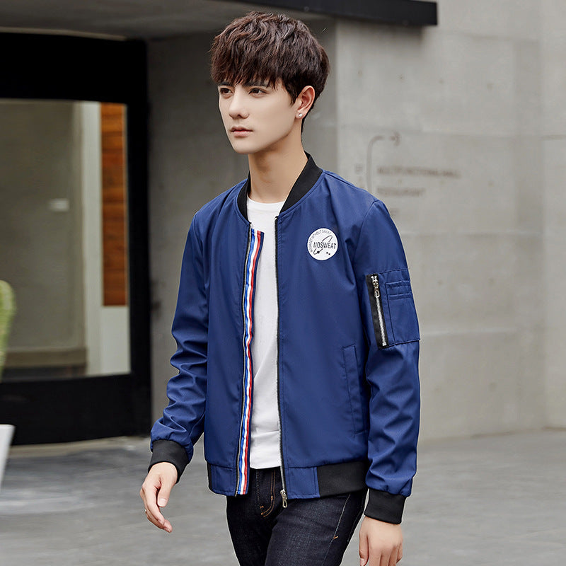 Young Classic Nylon Jacket for Men | Elegant & Casual Streetwear | same ANTHEM - Blue / S / Man