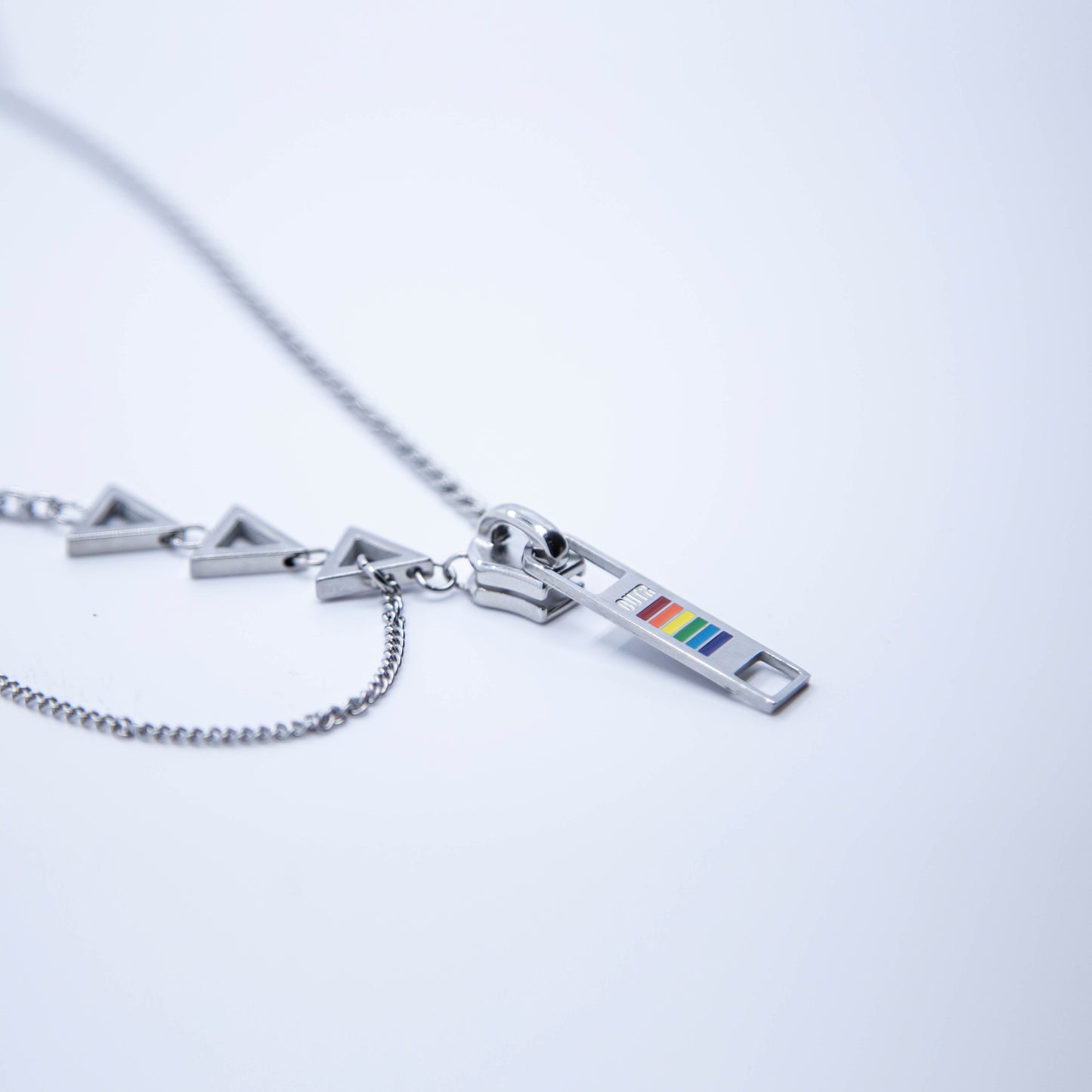 Zipper Design Couple Necklace | same ANTHEM Soulmate Jewelry & Streetwear - Silver
